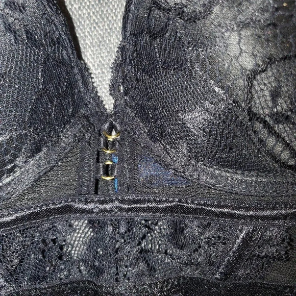 RACHEL Rachel Roy Black Lace Woman's Molded cup teddy Bodysuit Size XL - Picture 5 of 16